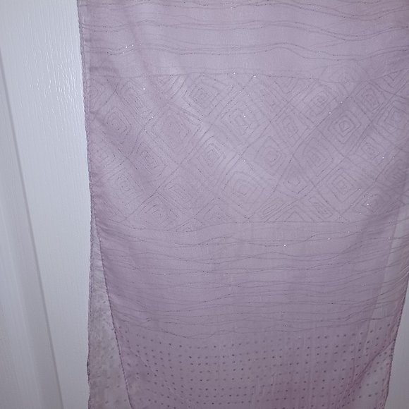 Vintage Scarf - Purple with silver sparkle pattern - Picture 4 of 6